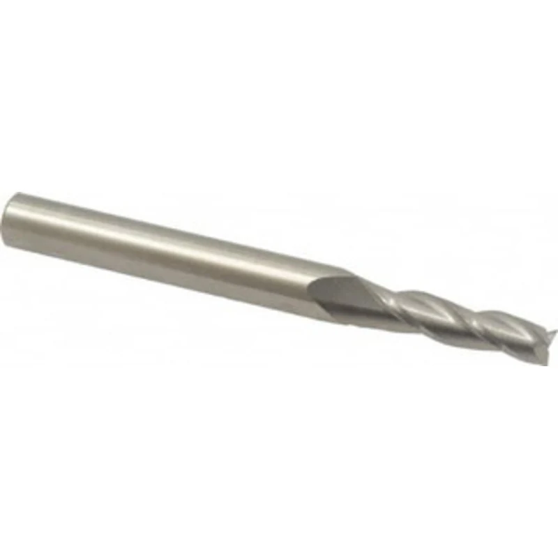 Accupro 1 per Side 3/16 Small End Diam 3/4 LOC 3-Flute Solid Carbide Tapered Square End Mill Uncoated, 1/4 Shank Diam...